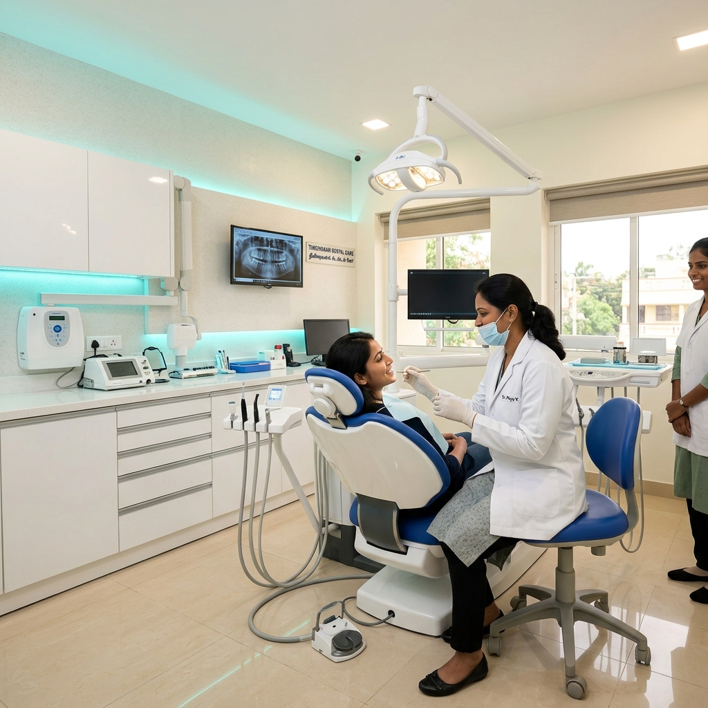 CK Dental Clinic interior in Tindivanam